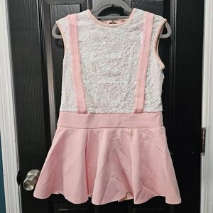 Weissman NWOT child XXL pink and white dance costume jazz tap solo
